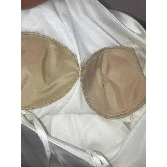 IEENA  MAC DUGGAL ONE SHOULDER LONG SLEEVE STAIN MINI Wedding DRESS SIZE… - Picture 6 of 12